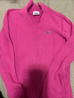 Lacoste Women's Bright Fuchsia Zip Cardigan